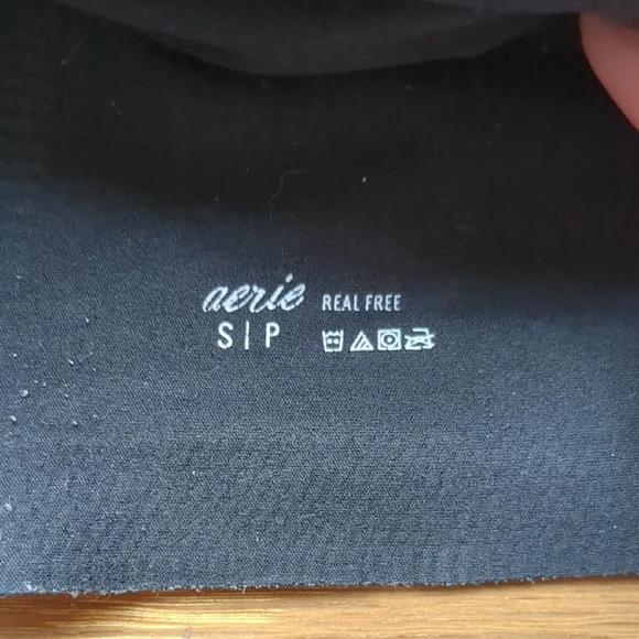Aerie Real Free Black Seamless Bra With Removable Cups - Picture 2 of 5